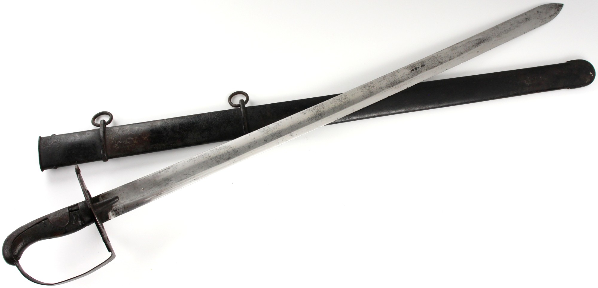 Rare Regiment Marked M-1796 English Cavalry Trooper's Sword, Marked Blade With Battle-marks To The Edge.