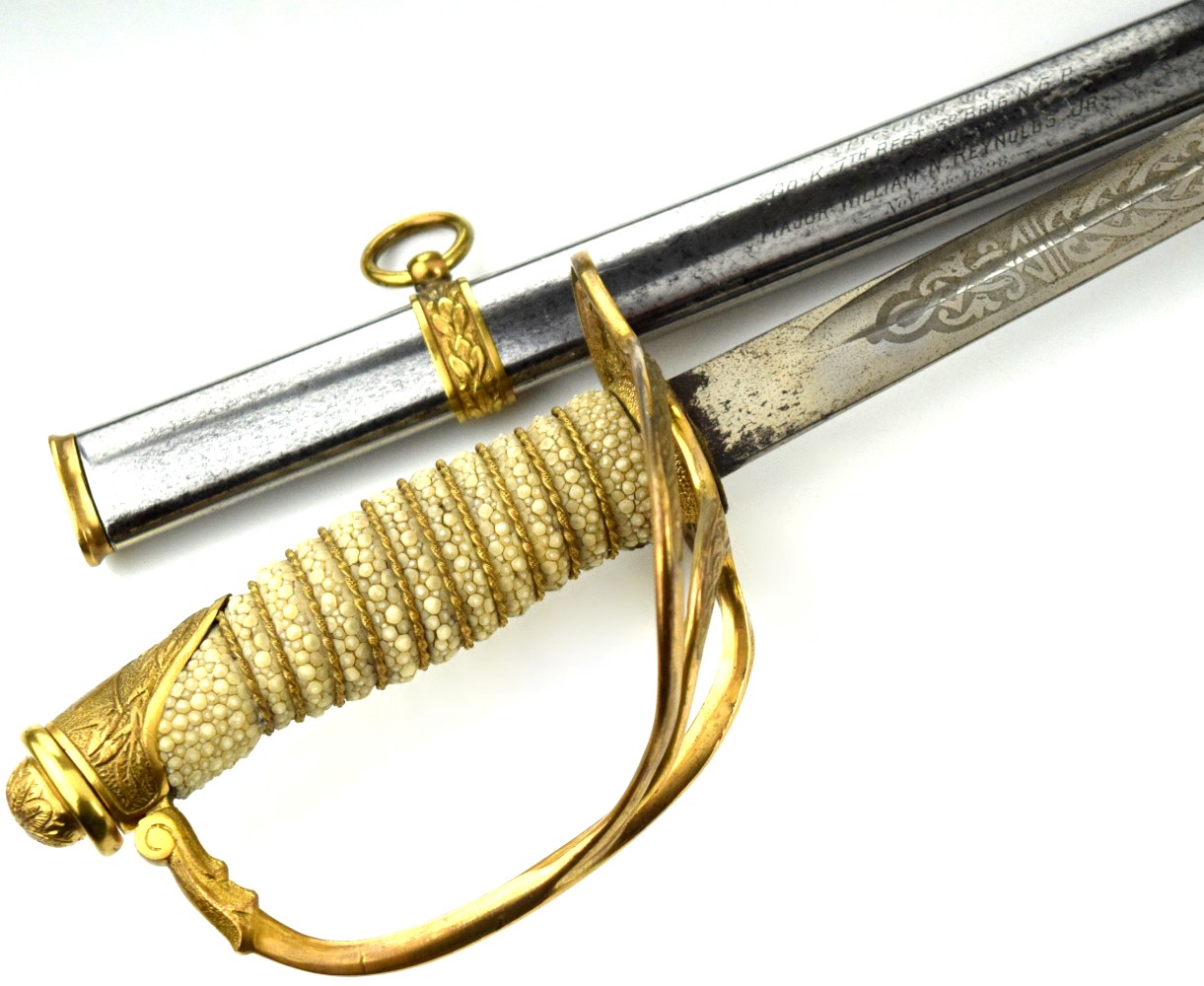 US Officer Dress Presentation Sword to Major William N Reynolds