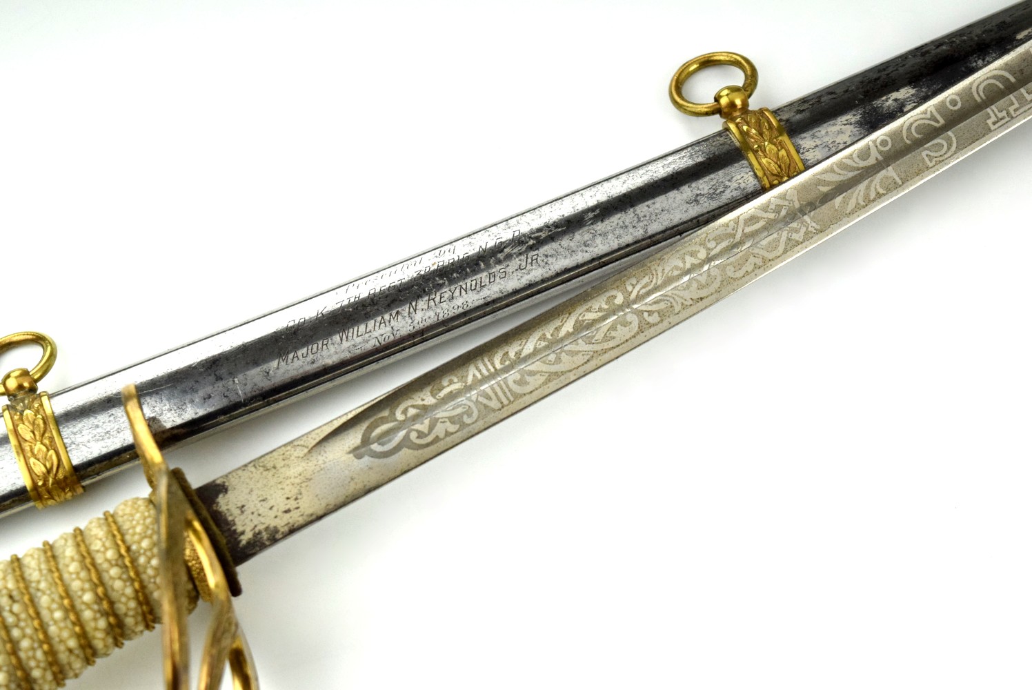 US Officer Dress Presentation Sword to Major William N Reynolds