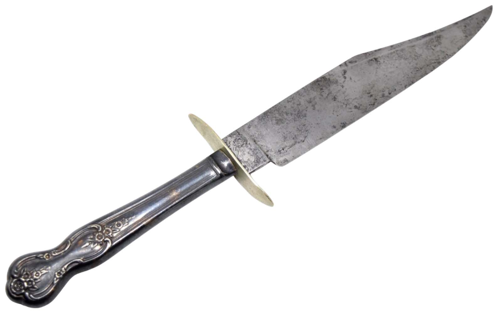19th Century Bowie Knife. Blade Bearing The Maker Mark - S. Wragg