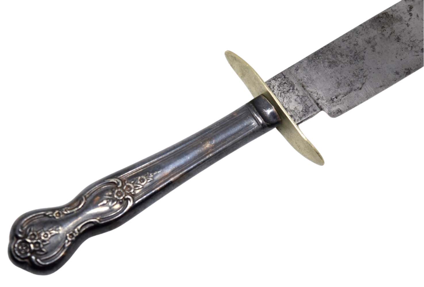19th Century Bowie Knife. Blade Bearing The Maker Mark - S. Wragg