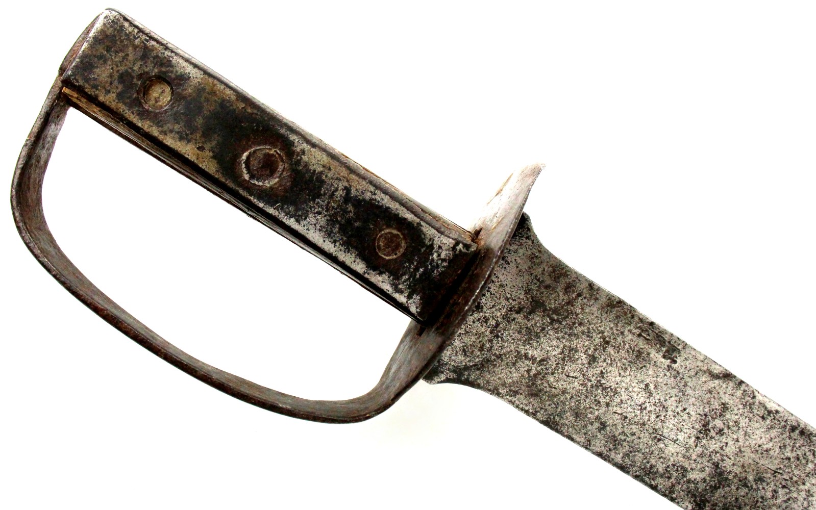 Massive 19th C. Mexican Bowie Knife Possibly Used by Confederate Soldier in American Civil War. Very Strong and Deadly Weapon with Horn & Ir