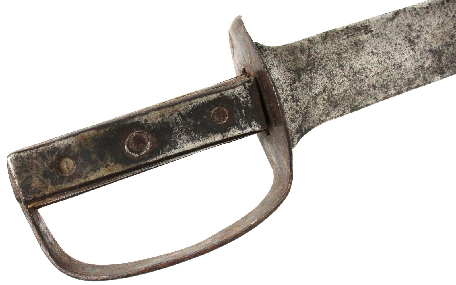 Massive 19th C. Mexican Bowie Knife Possibly Used by Confederate Soldier in American Civil War. Very Strong and Deadly Weapon with Horn & Ir
