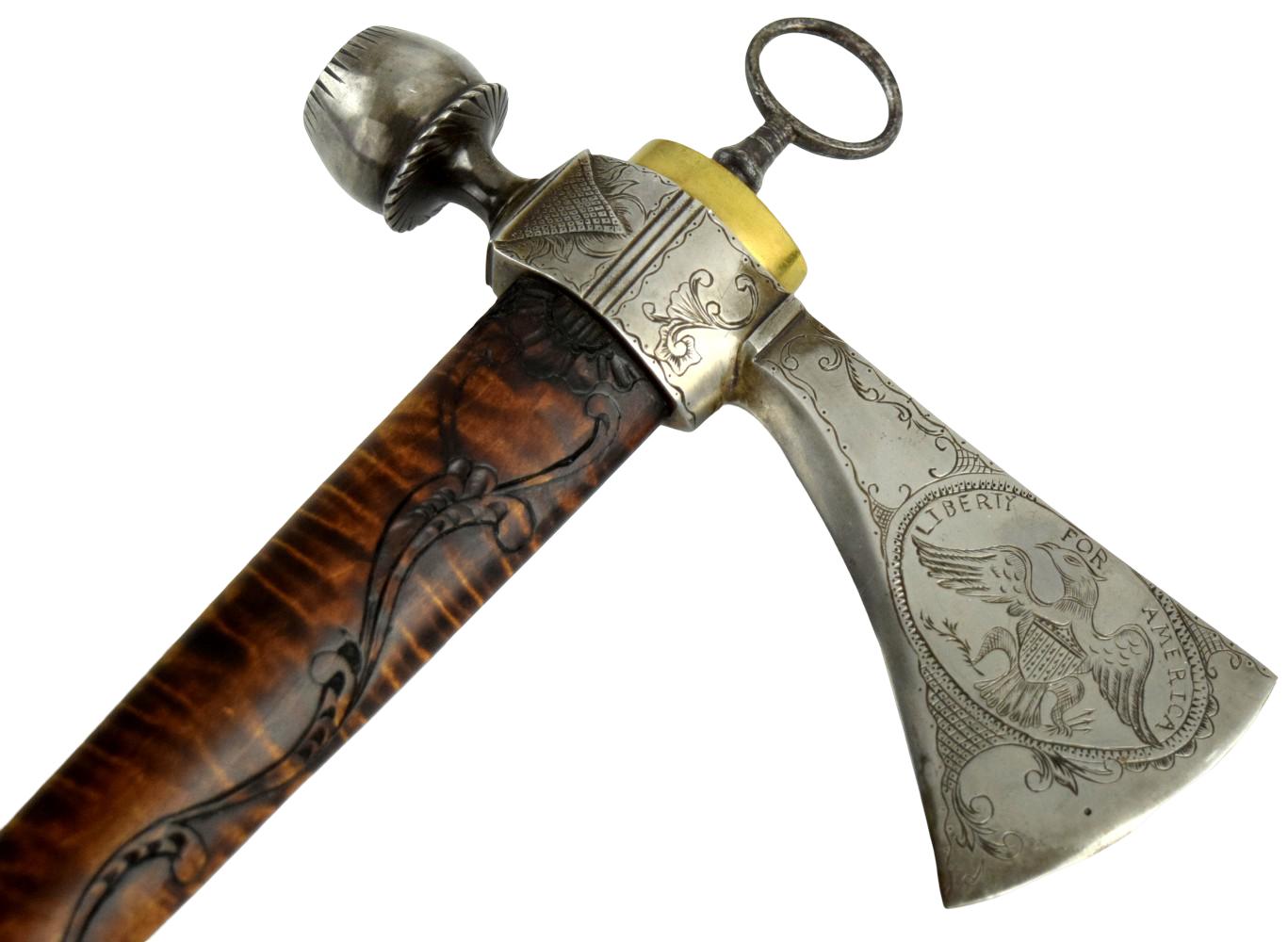 A custom made tomahawk to commemorate the Lewis & Clark expedition in 1803.