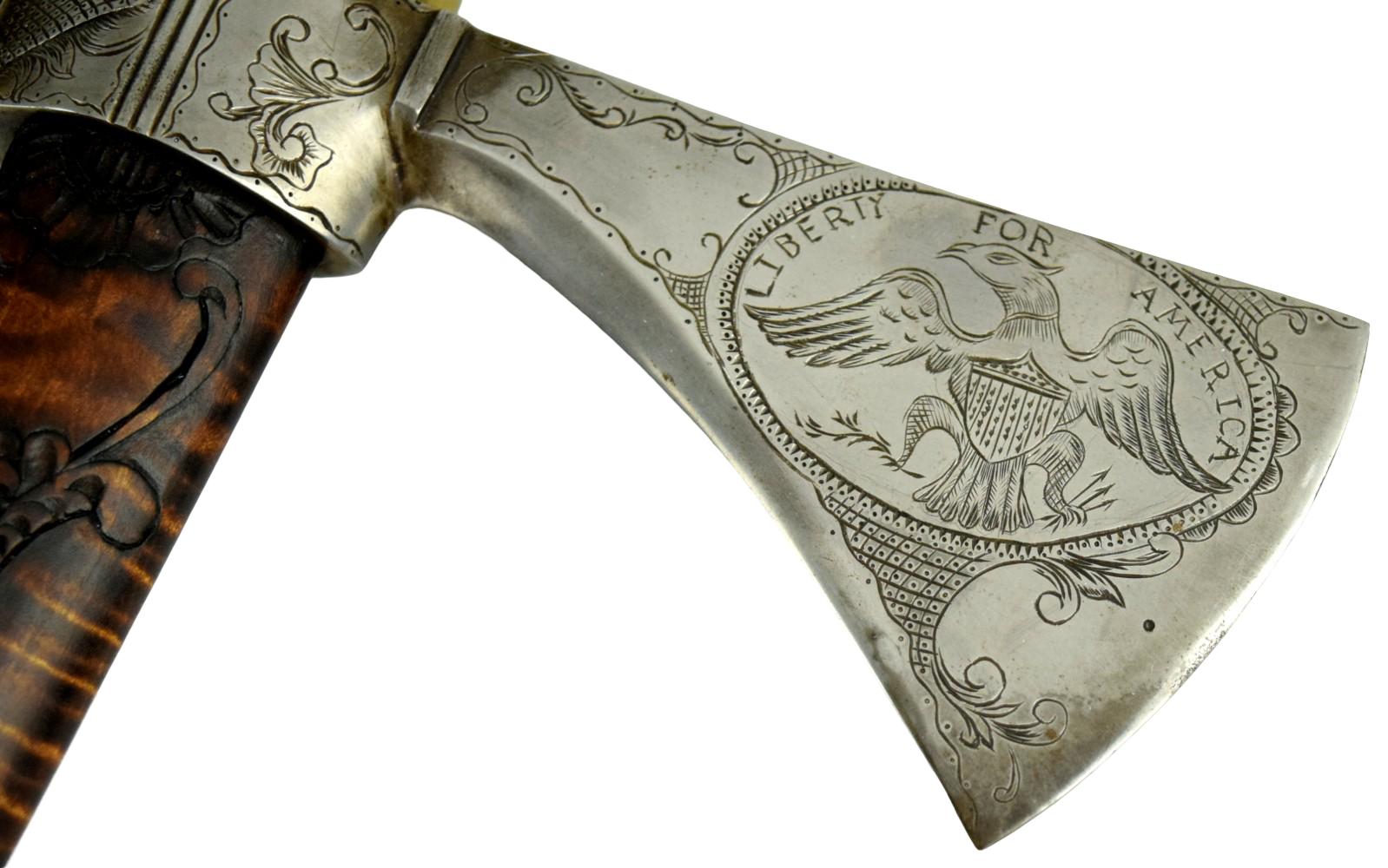 A custom made tomahawk to commemorate the Lewis & Clark expedition in 1803.