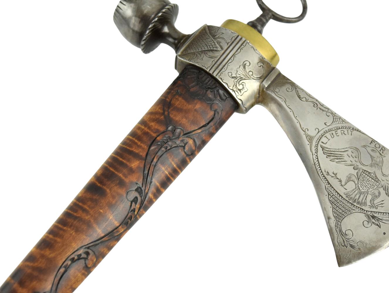 A custom made tomahawk to commemorate the Lewis & Clark expedition in 1803.