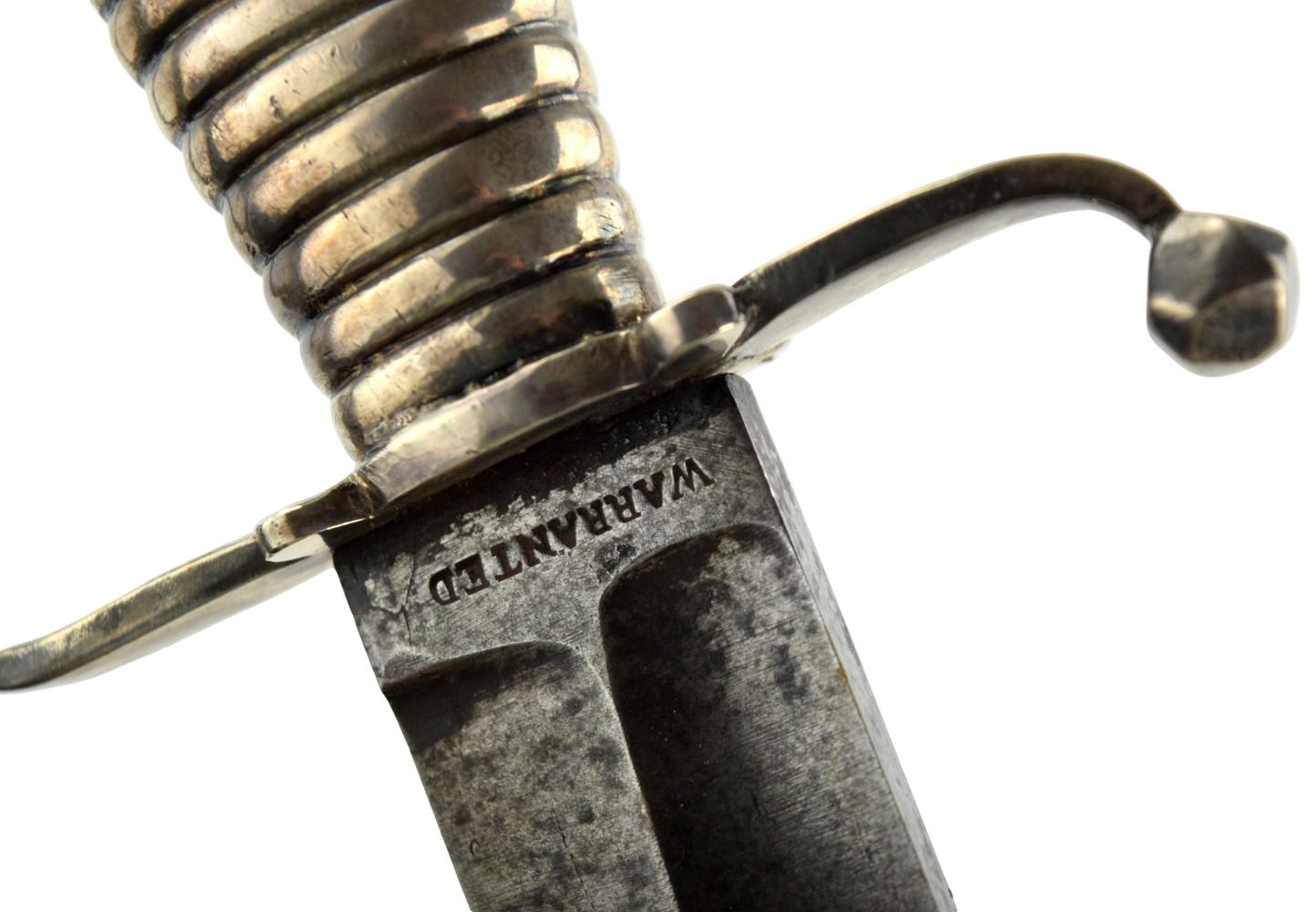 US Revolutionary War Period Eagle-Head Officers / Militia Saber with Ribbed Silver Hilt & Chain Guard, by Barry - EXTREMELY RARE MAKER