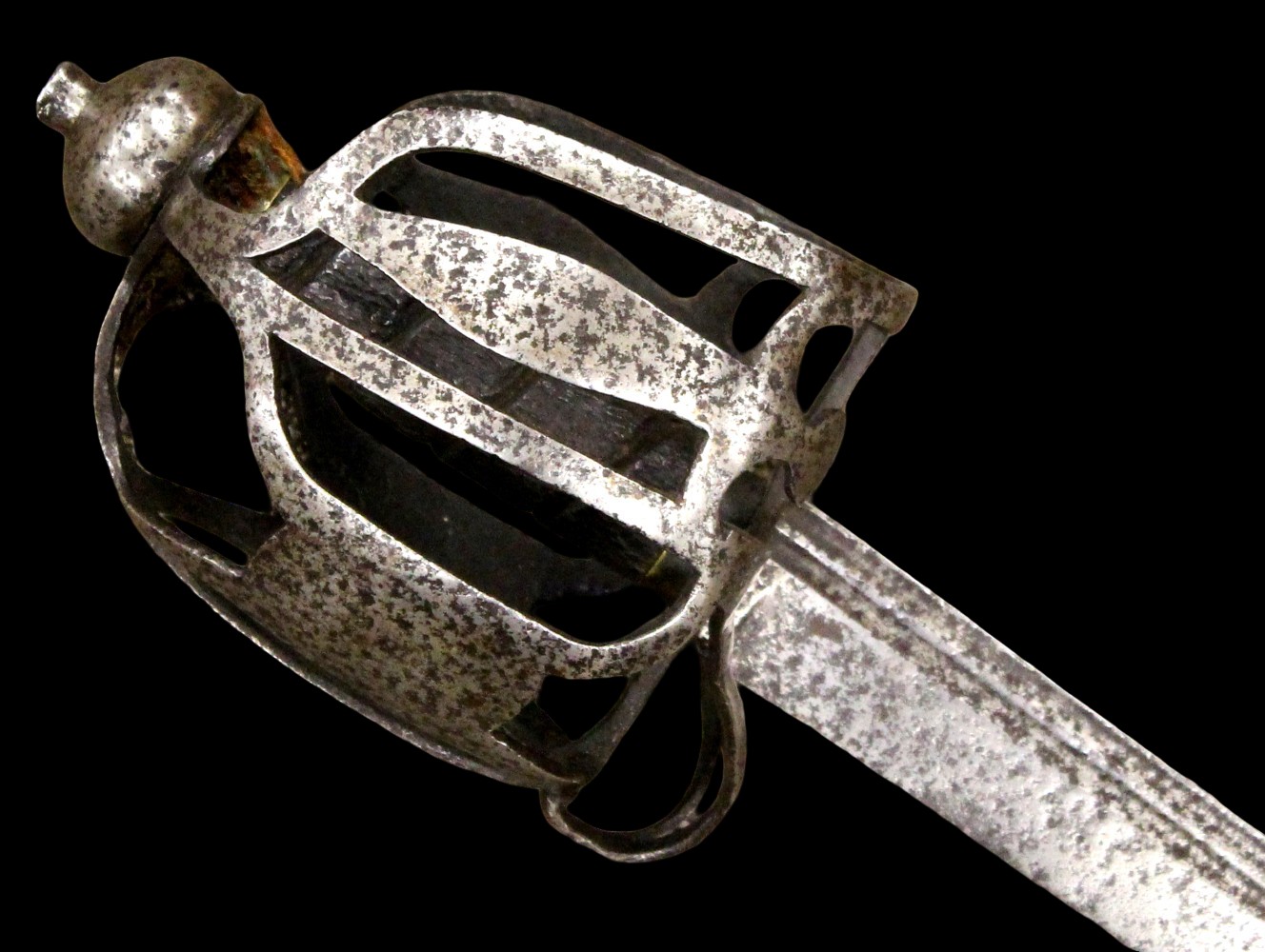 Rare American Revolution era or Earlier Scottish Basket-hilt Back Sword