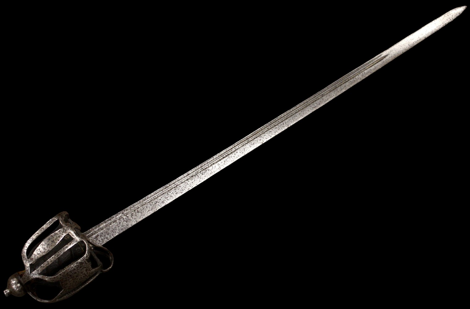 Rare American Revolution era or Earlier Scottish Basket-hilt Back Sword