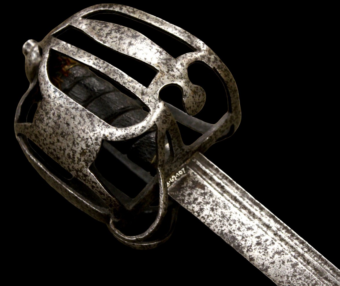 Rare American Revolution era or Earlier Scottish Basket-hilt Back Sword