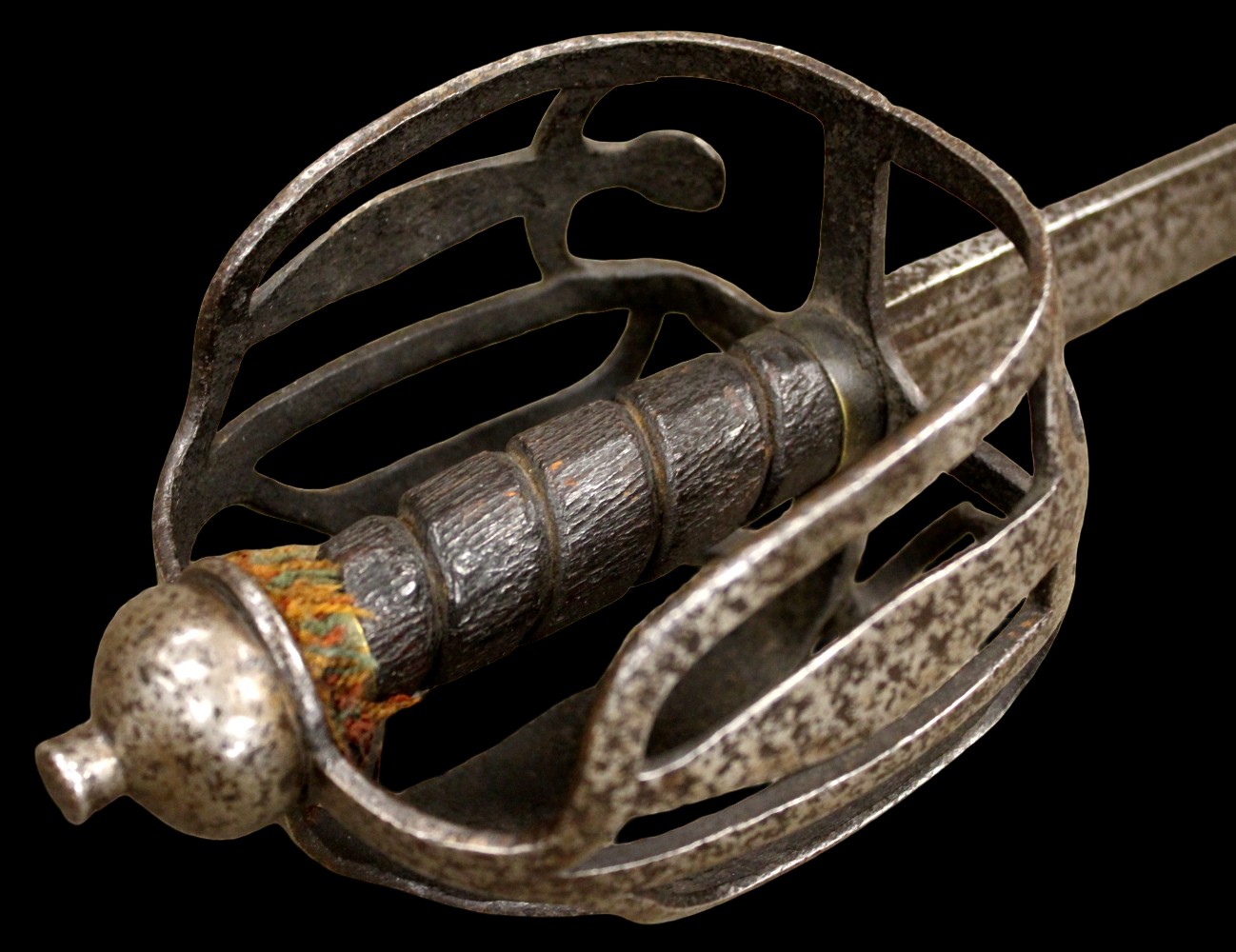 Rare American Revolution era or Earlier Scottish Basket-hilt Back Sword