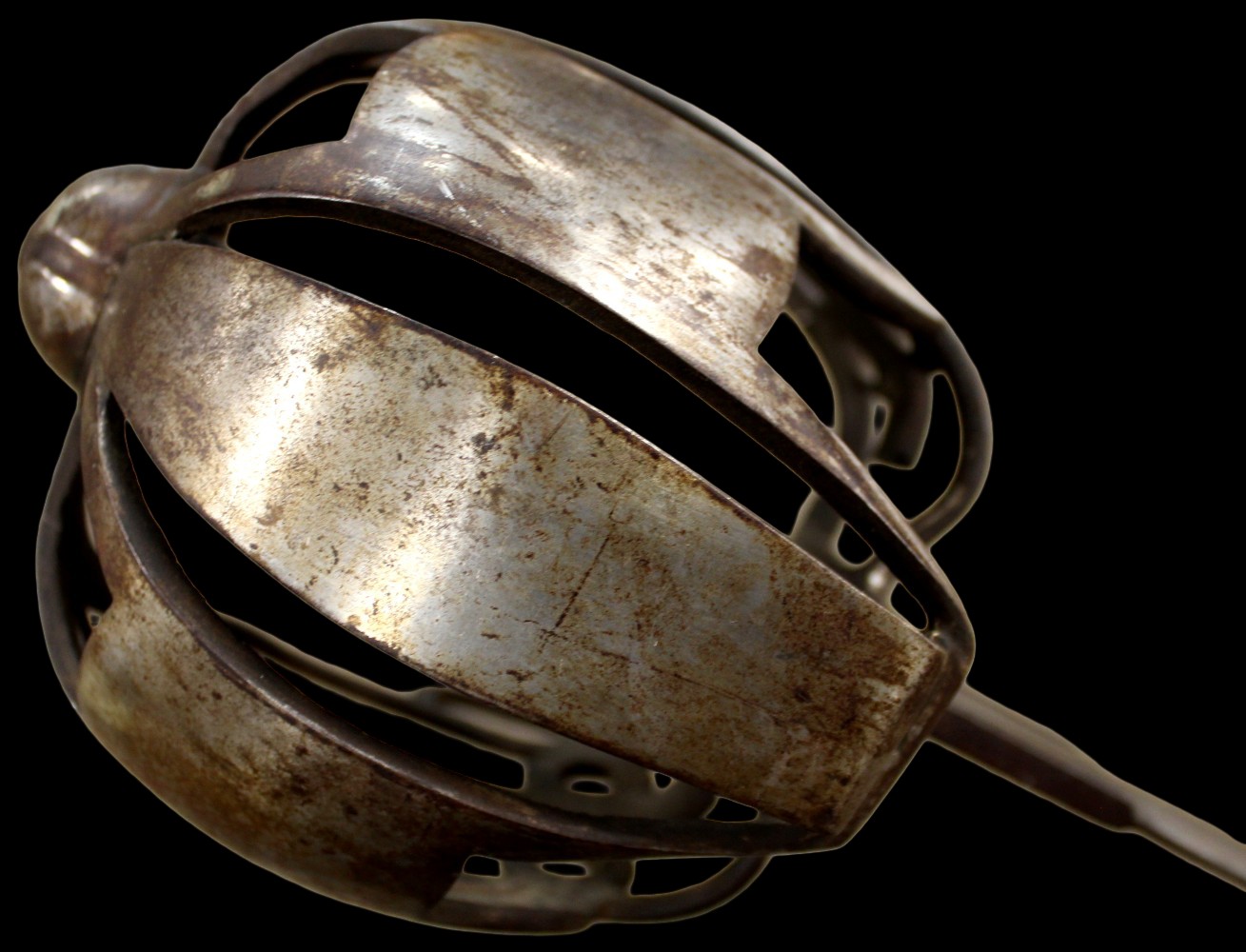 18th-19th C. Scottish Officer Basket-hilt Battle Broad Sword, Blade Maker Marked