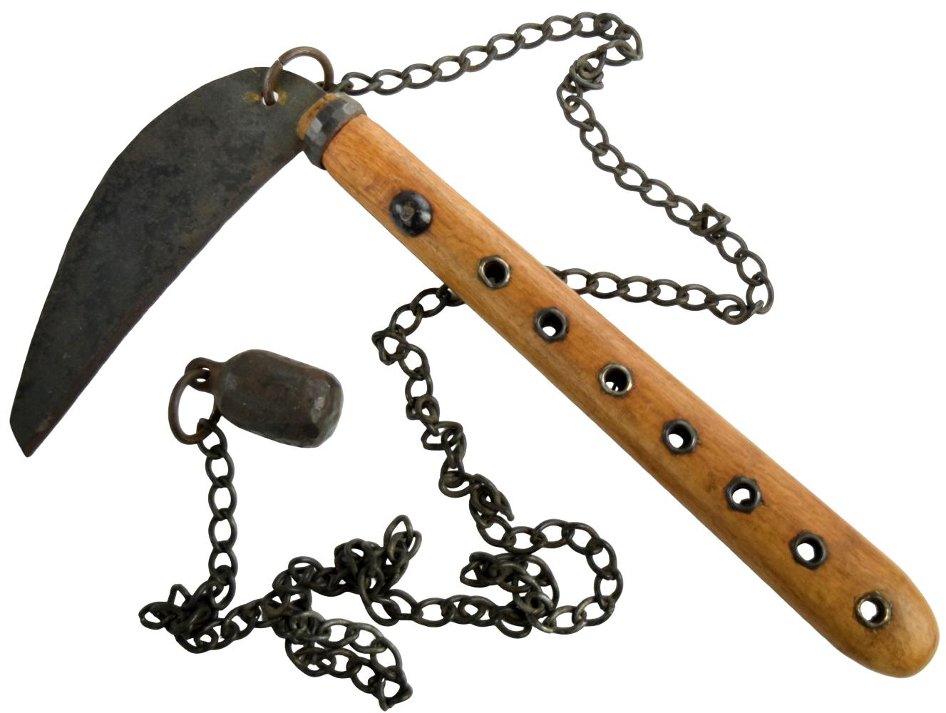 Antique Japanese Kusarigama (Chain-Linked Kama)