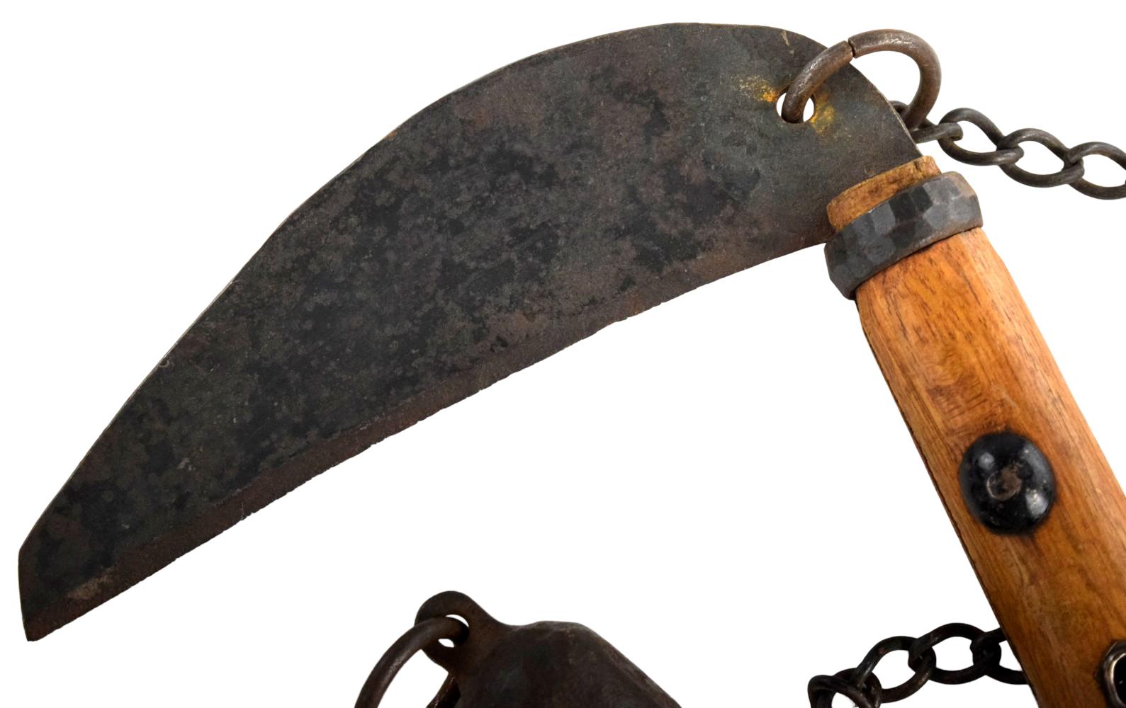 Antique Japanese Kusarigama (Chain-Linked Kama)