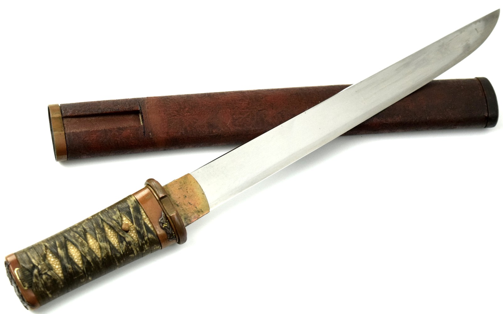 Nice Japanese Samurai Tanto Knife with Papers ~ Signed Munekazu Tsukuru