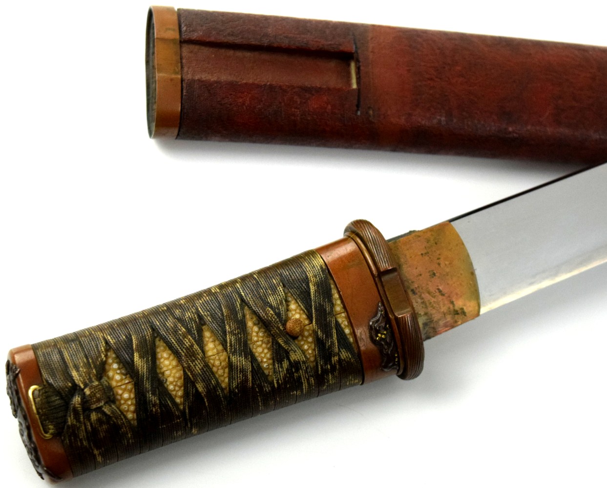Nice Japanese Samurai Tanto Knife with Papers ~ Signed Munekazu Tsukuru