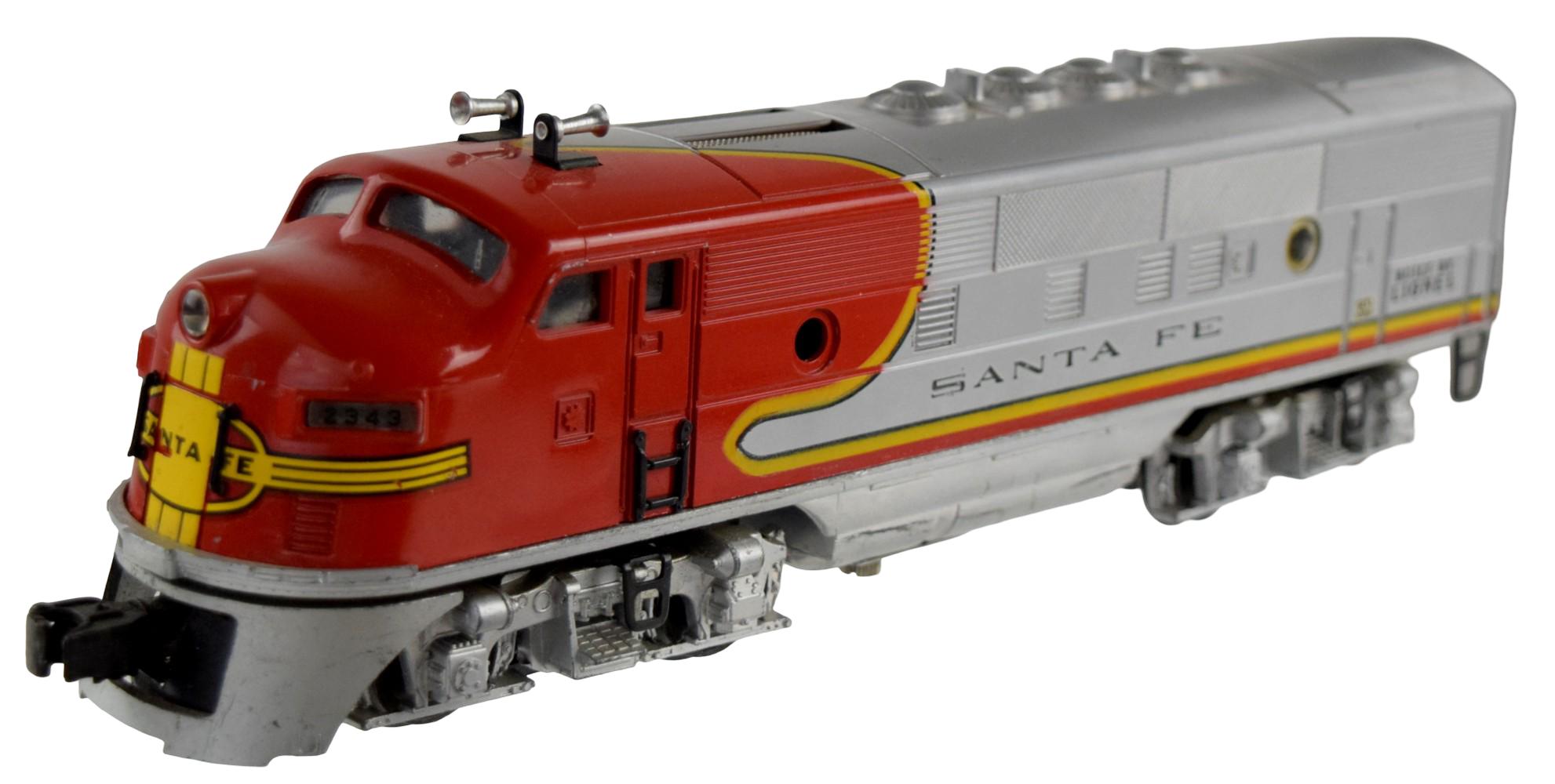 Vintage Lionel Santa Fe 2333-20 Diesel F3 Locomotive With 2343 Unit