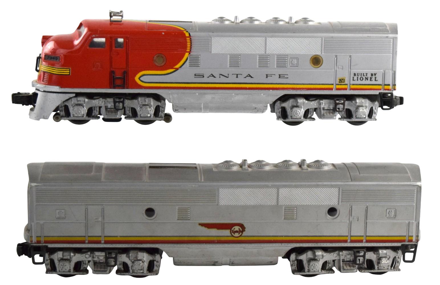 Vintage Lionel Santa Fe 2333-20 Diesel F3 Locomotive With 2343 Unit