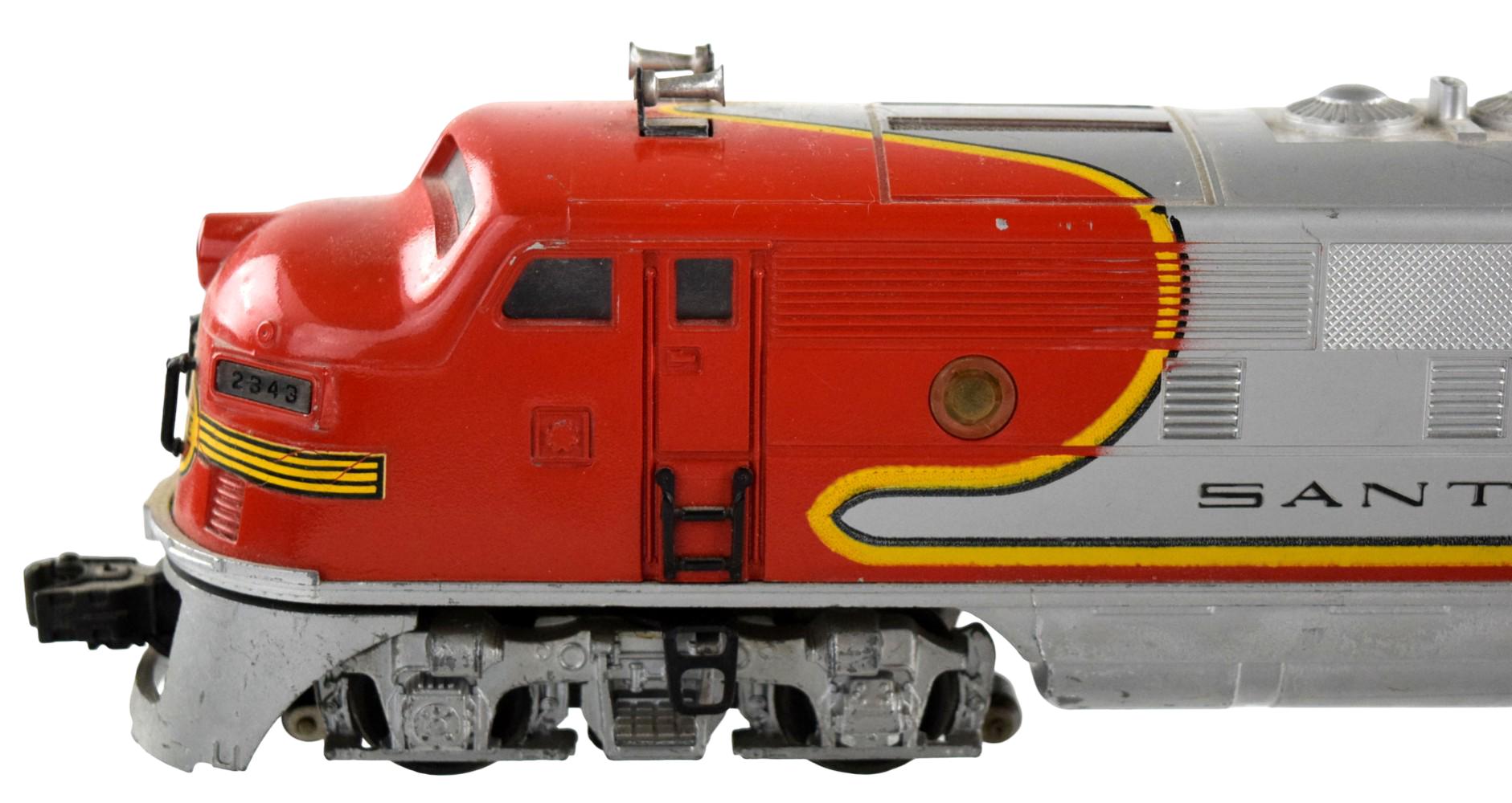 Vintage Lionel Santa Fe 2333-20 Diesel F3 Locomotive With 2343 Unit