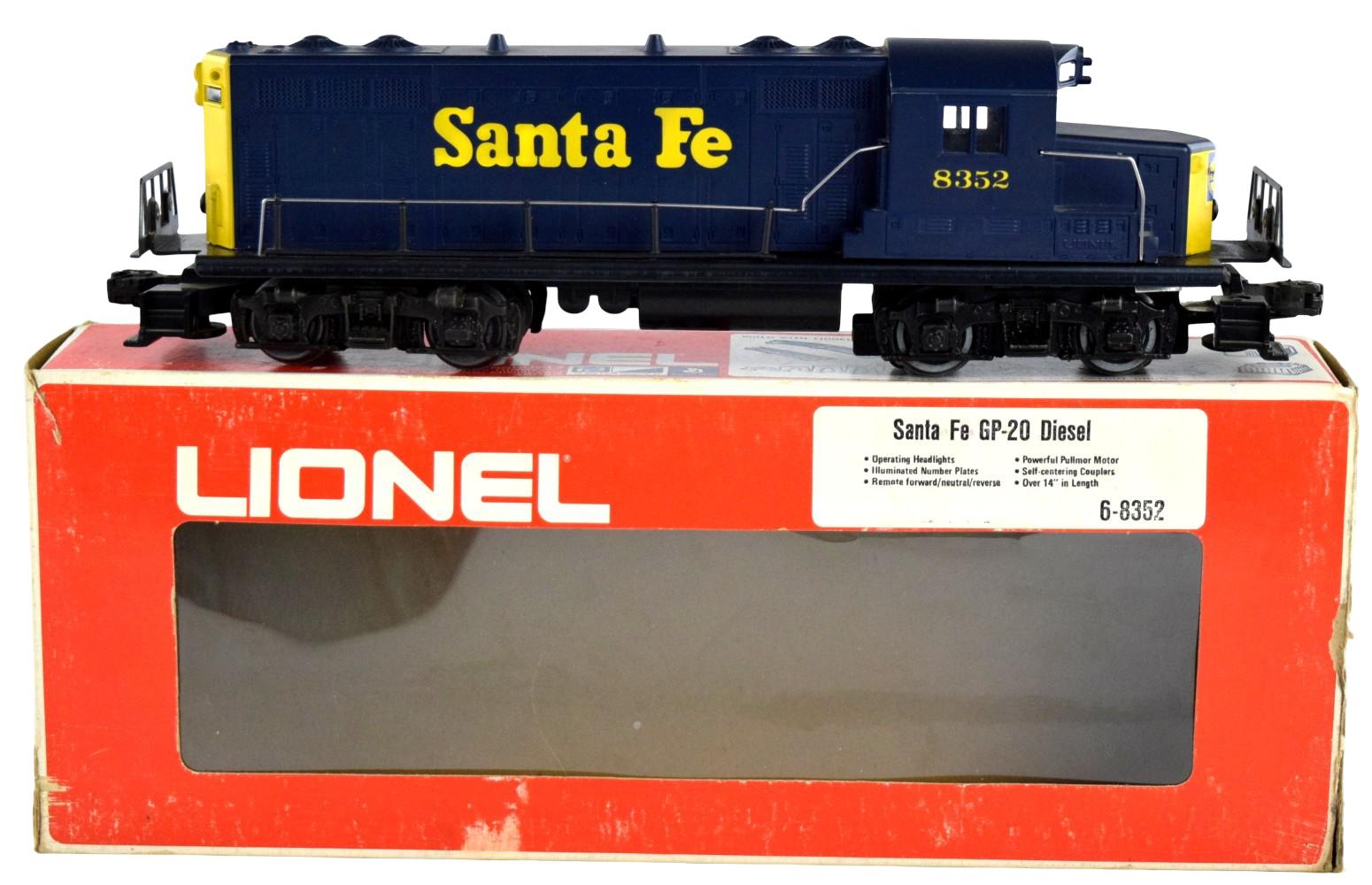 LIONEL-SANTA FE 6-8352-GP-20 POWERED DIESEL LOCOMOTIVE #8352