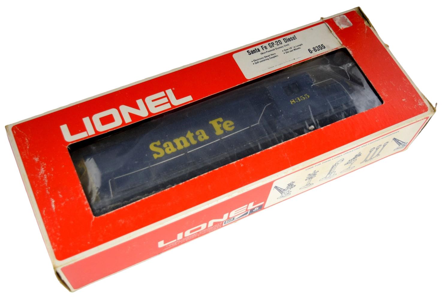 Lionel O Gauge Santa Fe GP-20 Non-Powered Diesel Locomotive w/Horn #8355 6-8355