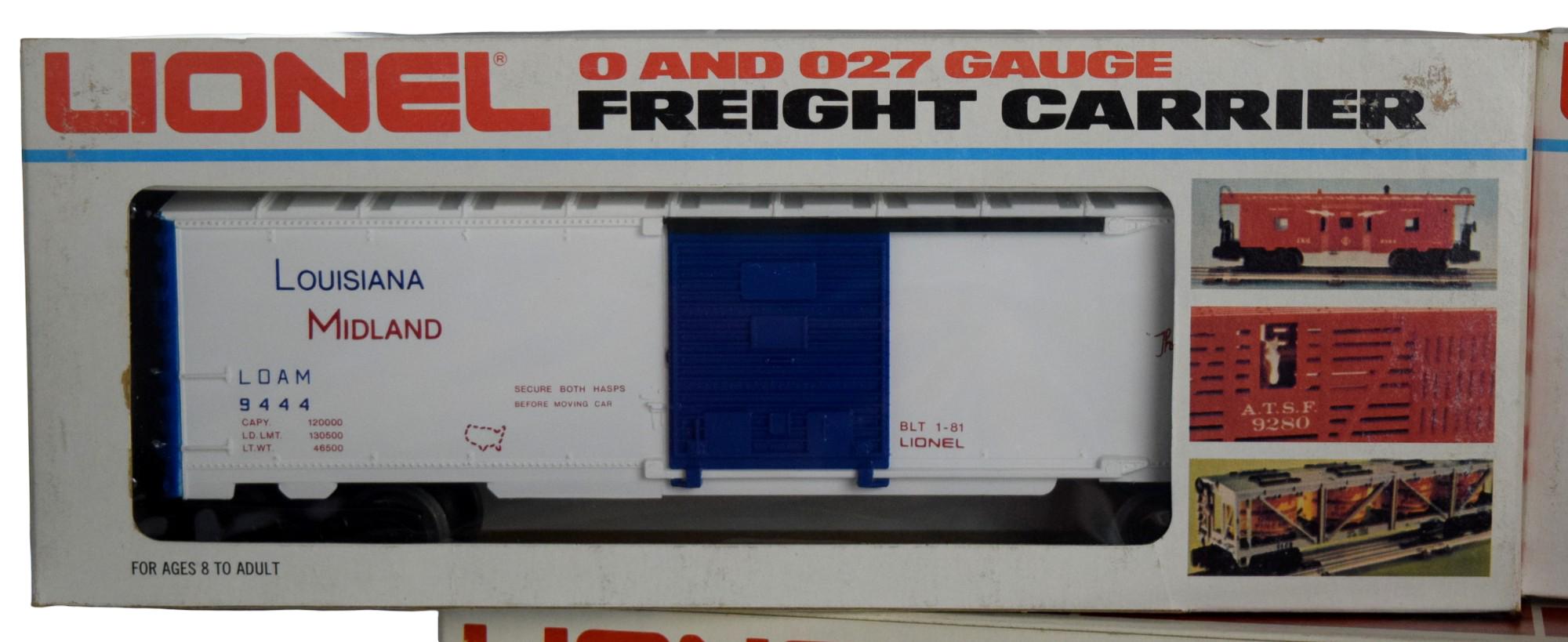 Lot 7 Lionel Train 0 & 027 Gauge Cars With Boxes