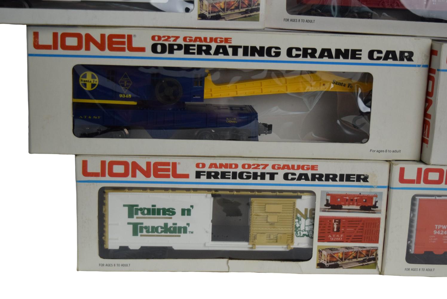Lot 7 Lionel Train 0 & 027 Gauge Cars With Boxes