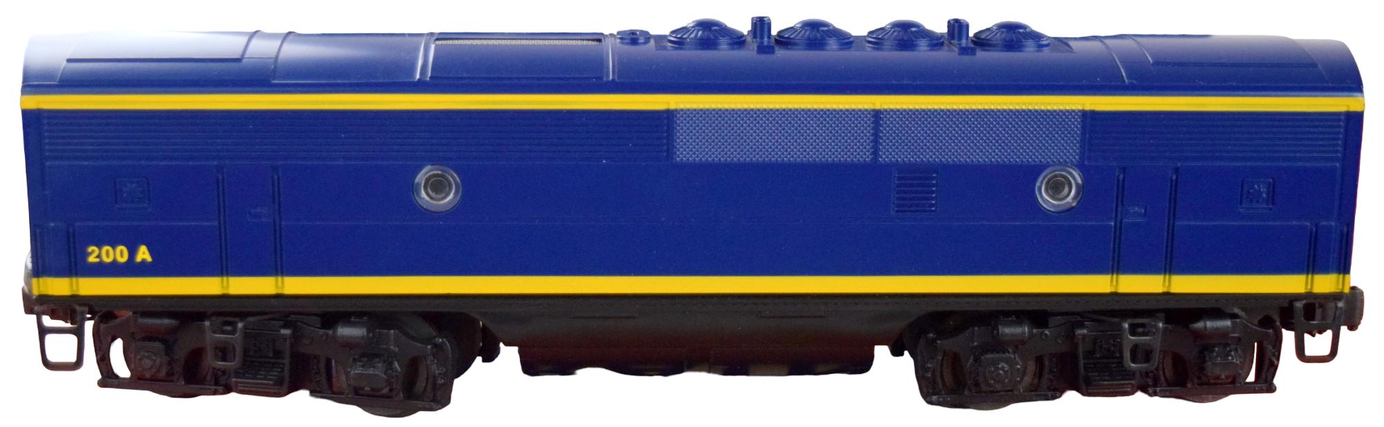 Lionel Electric Trains Santa Fe Blue/Yellow 4 Piece Set