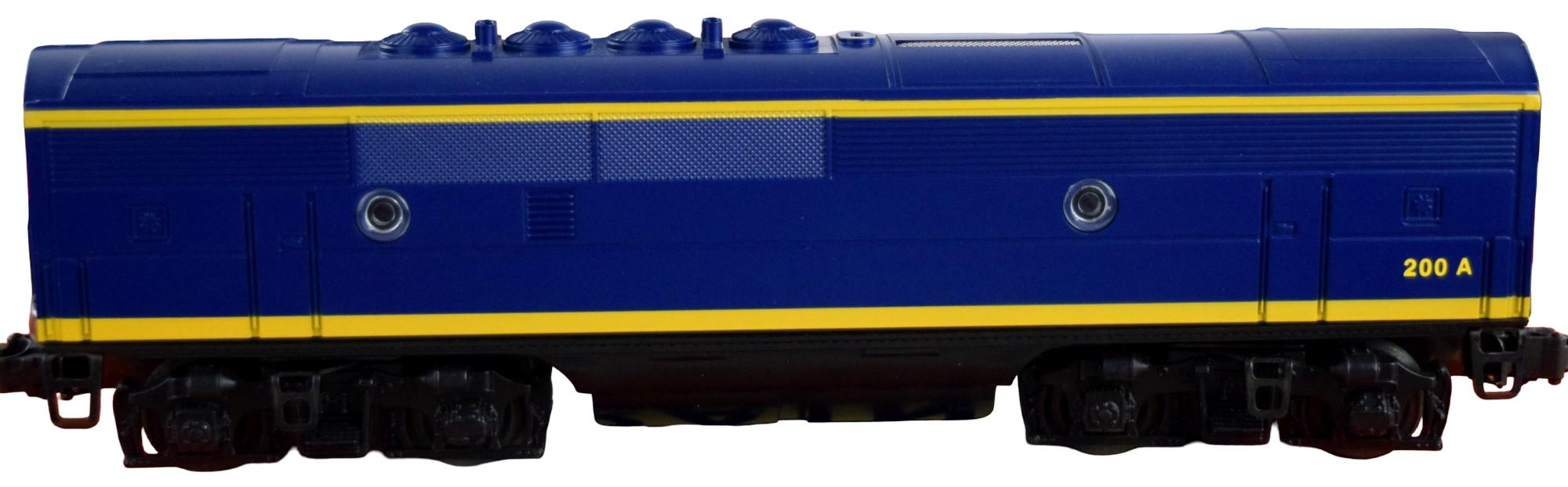 Lionel Electric Trains Santa Fe Blue/Yellow 4 Piece Set