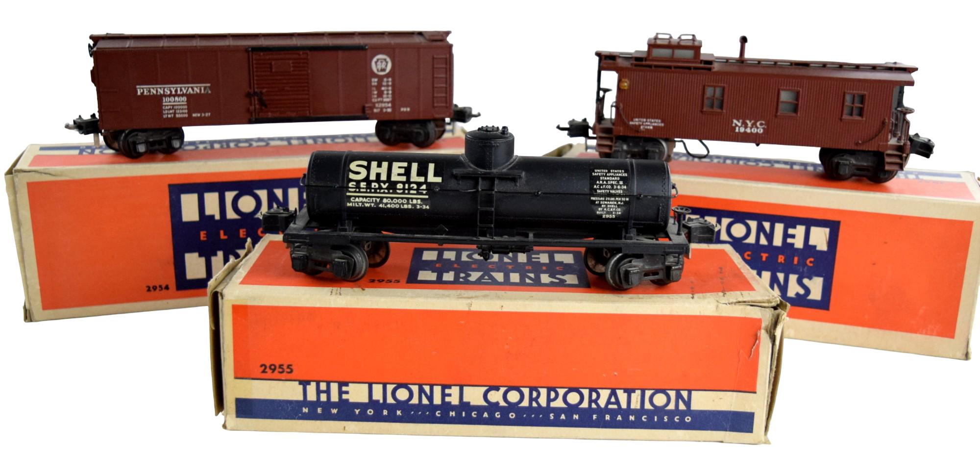 Prewar Lionel # 2954, 2955, 2957 Freight Cars Set