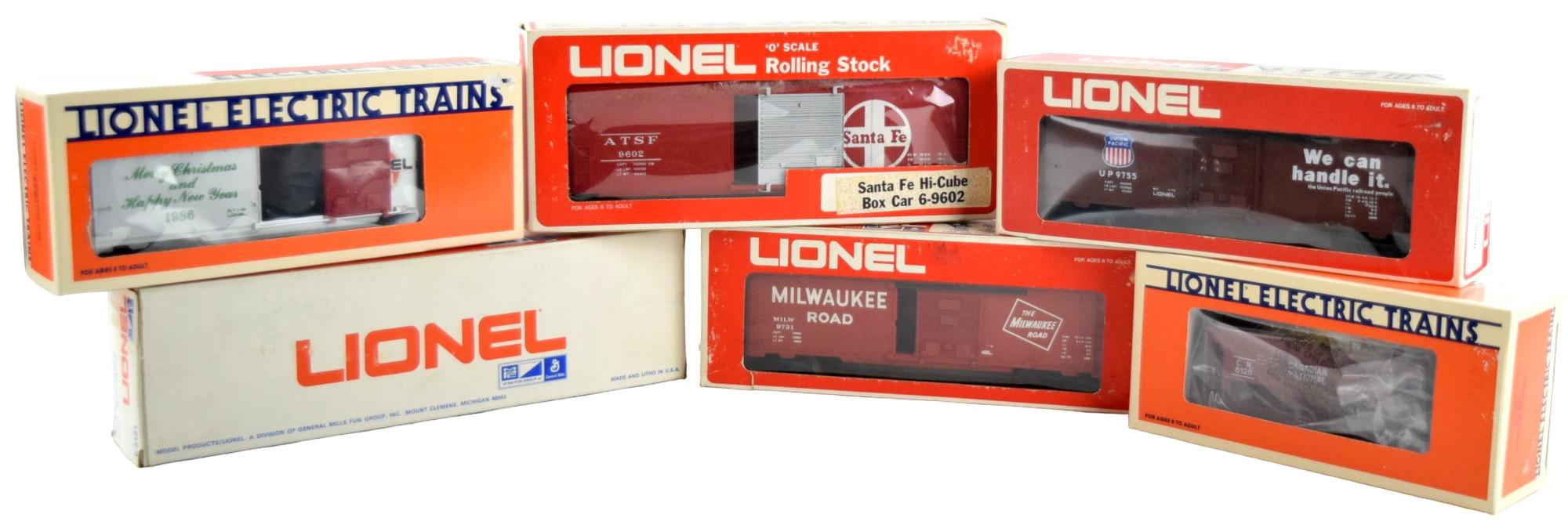 Postwar Lionel # 9491,9731,9602,9755,9121, 6126 Freight Cars Set