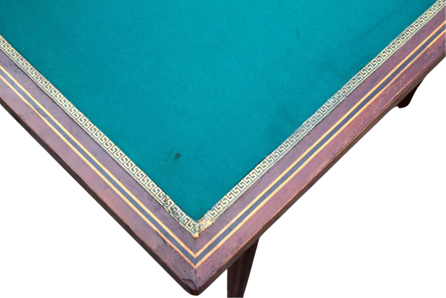 Exclusive 18th Century Triangular Folding Inlaid Game Table