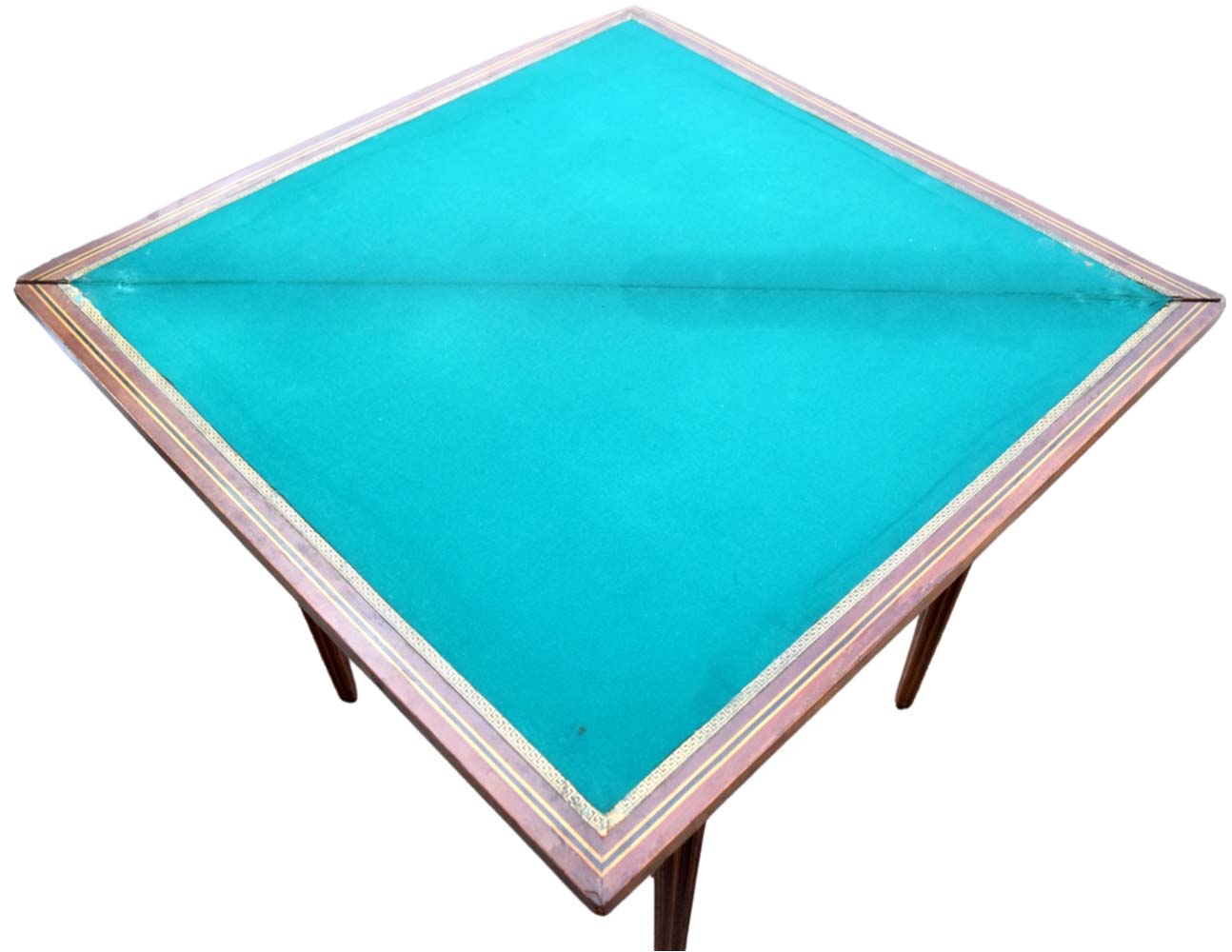 Exclusive 18th Century Triangular Folding Inlaid Game Table