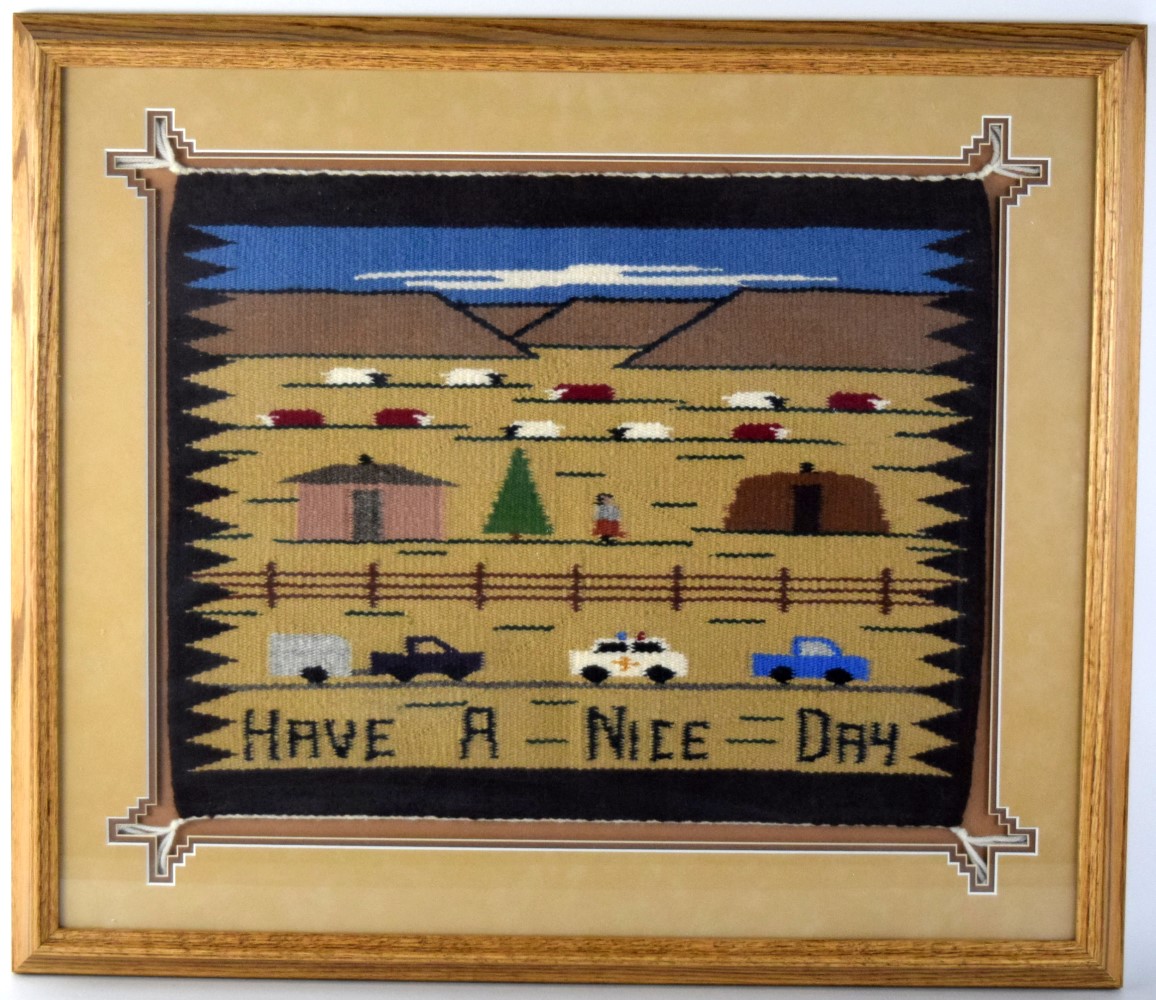 Have A Nice Day Native American Navajo Rug