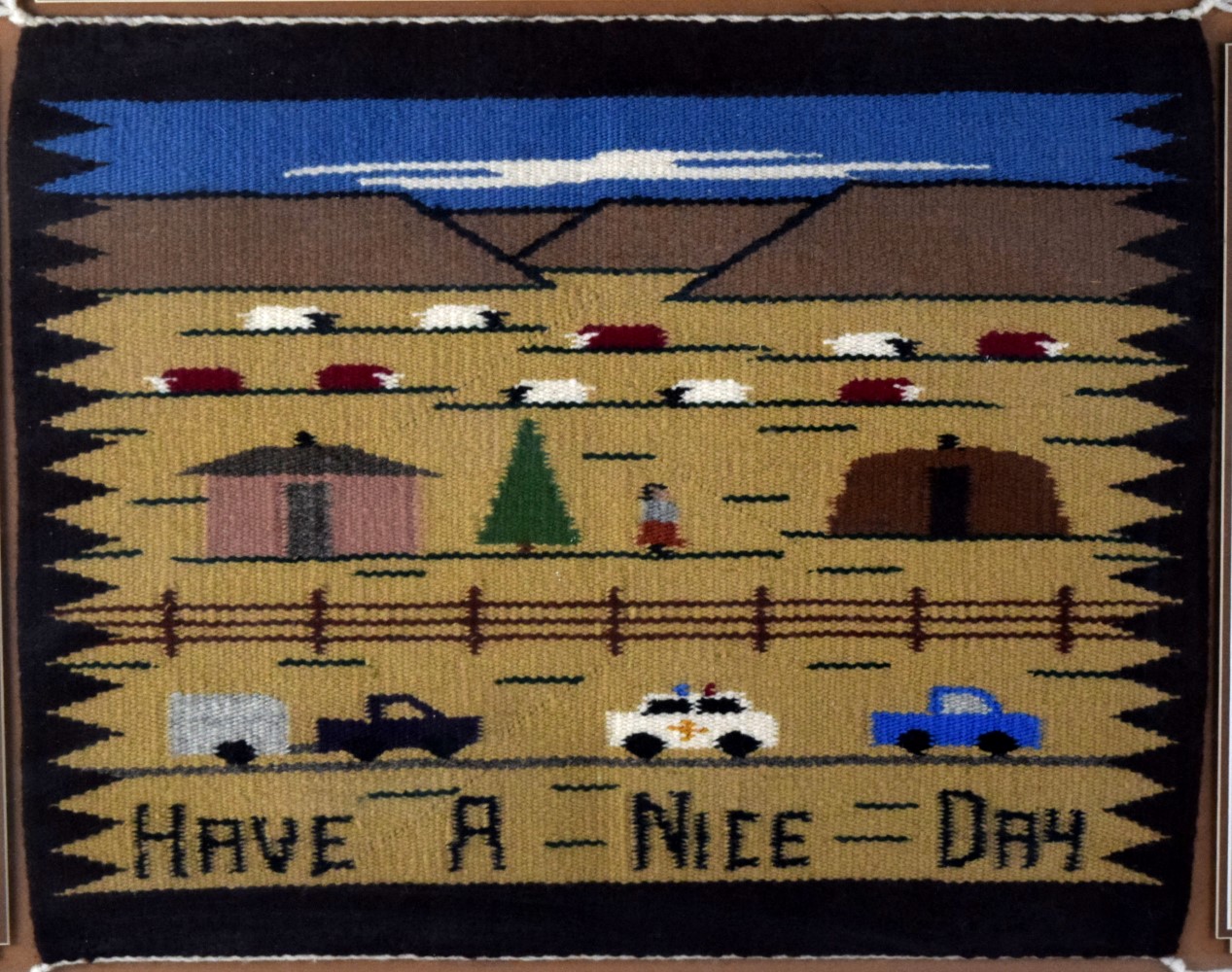 Have A Nice Day Native American Navajo Rug