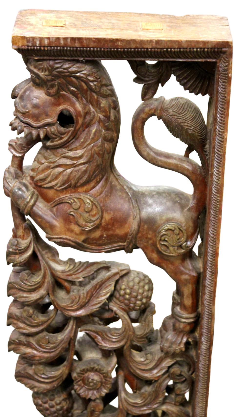 Hand Carved Wood Furniture Part Object
