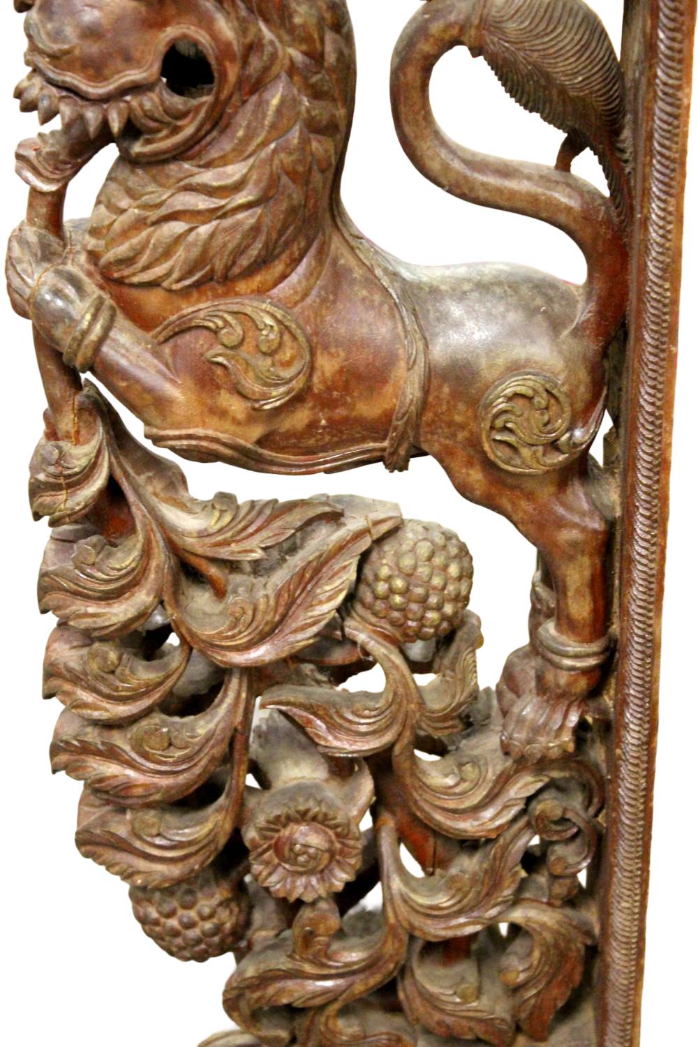 Hand Carved Wood Furniture Part Object
