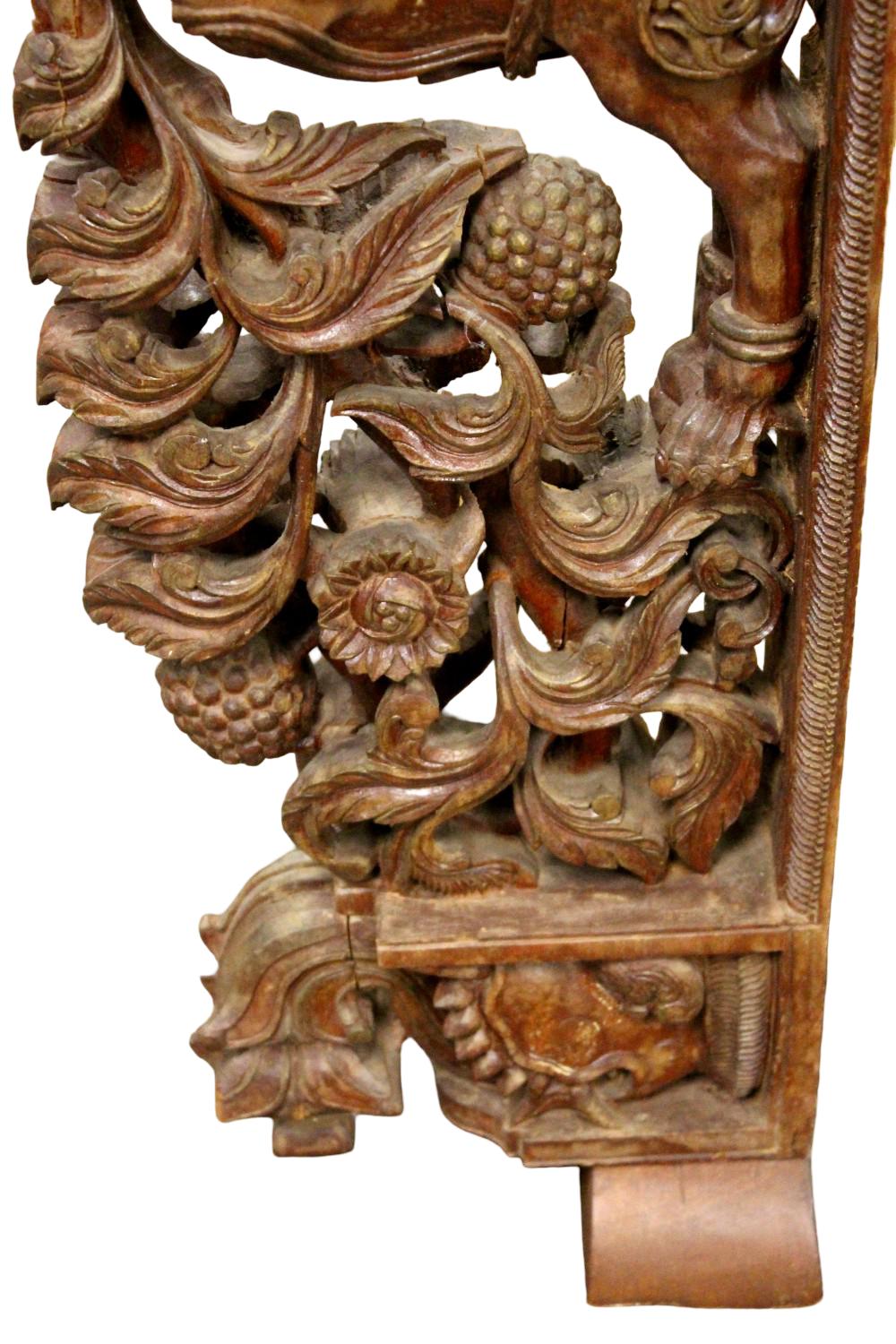 Hand Carved Wood Furniture Part Object