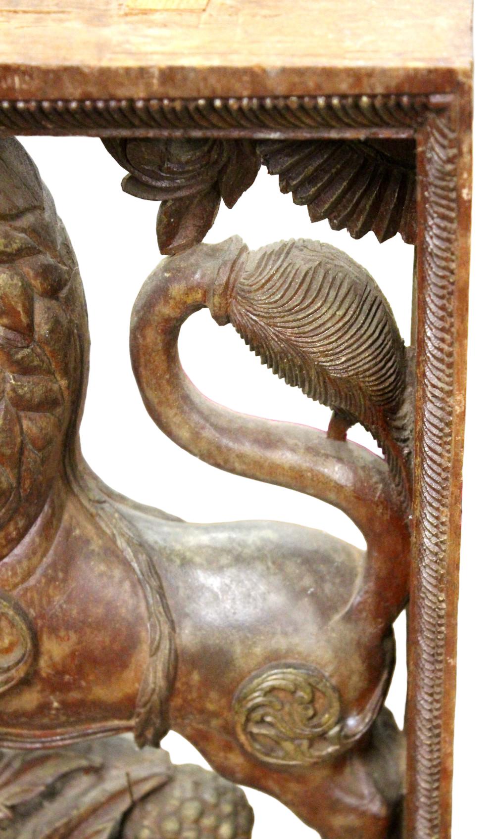 Hand Carved Wood Furniture Part Object