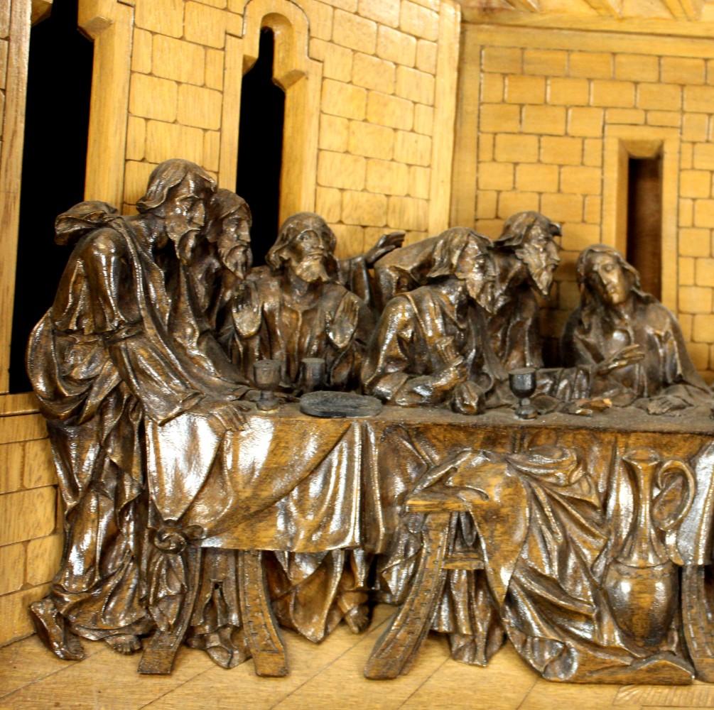 Exclusive Wood Carving Wall Plaque Last Supper