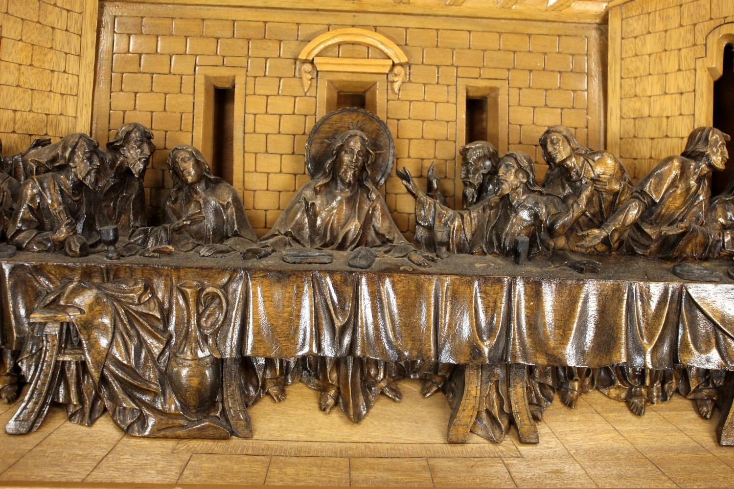 Exclusive Wood Carving Wall Plaque Last Supper