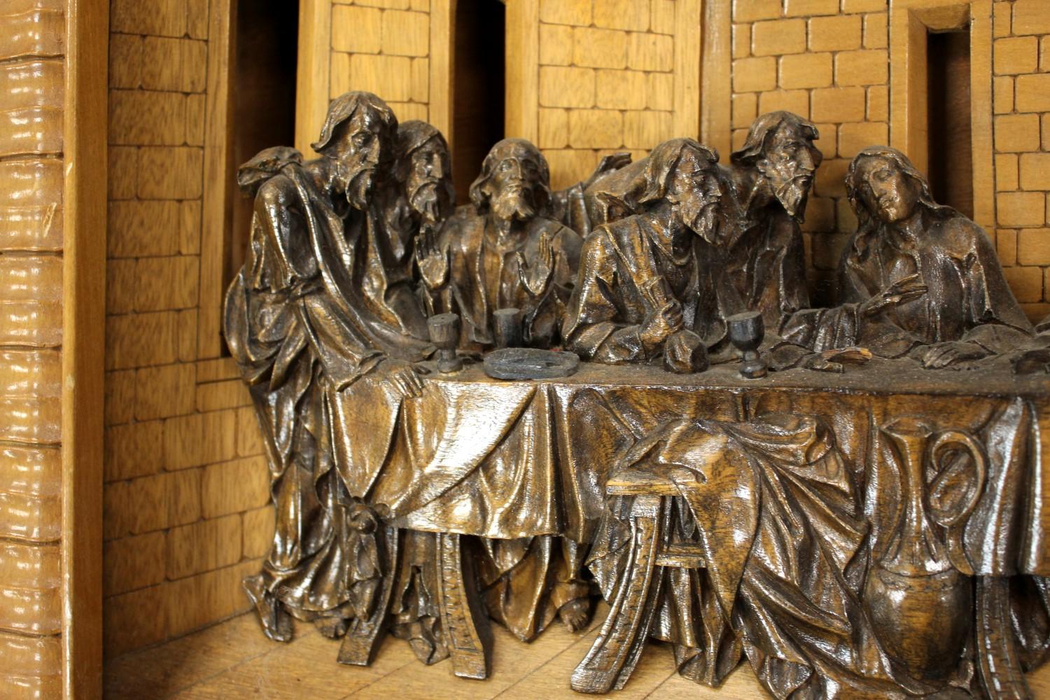 Exclusive Wood Carving Wall Plaque Last Supper