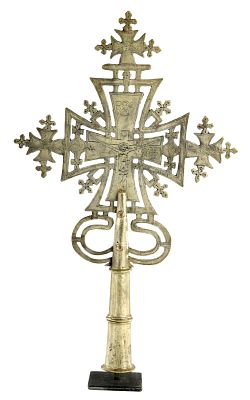 Ethiopian Orthodox Processional Cross Coptic. Cross belongs to the group of processional crosses 