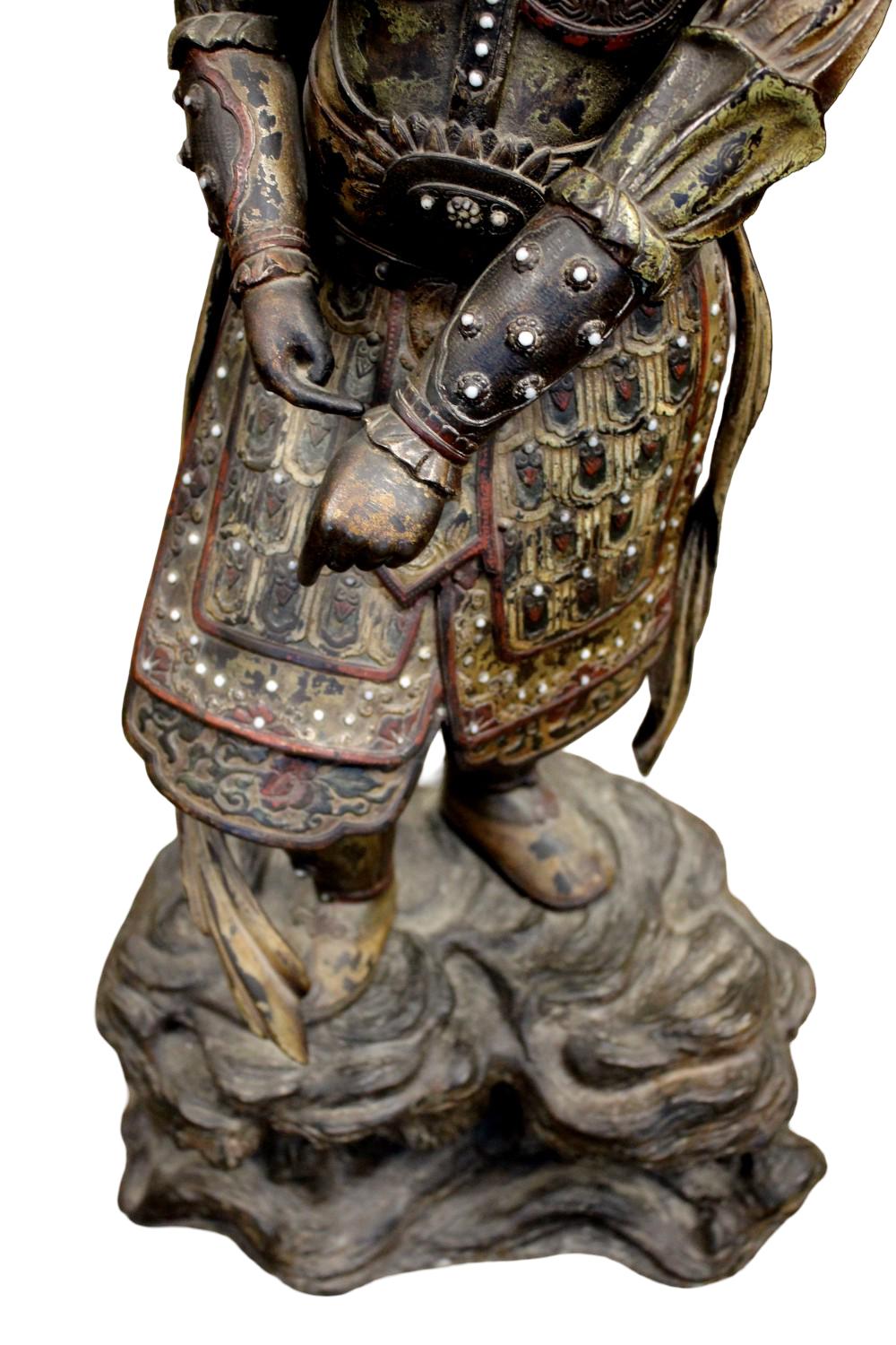Amazing Antique Japanese Bronze Statue One Of The Twelve Divine Generals