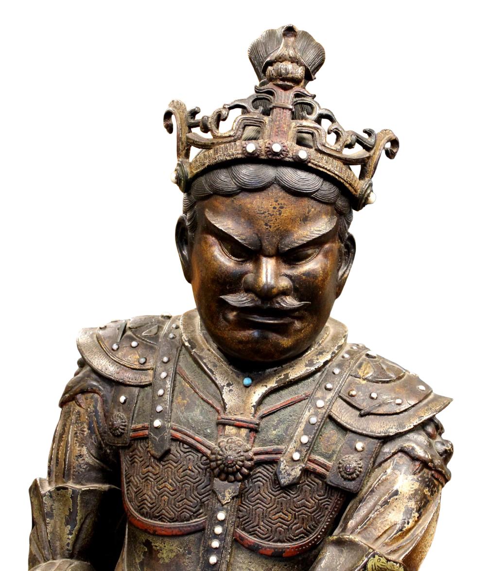Amazing Antique Japanese Bronze Statue One Of The Twelve Divine Generals