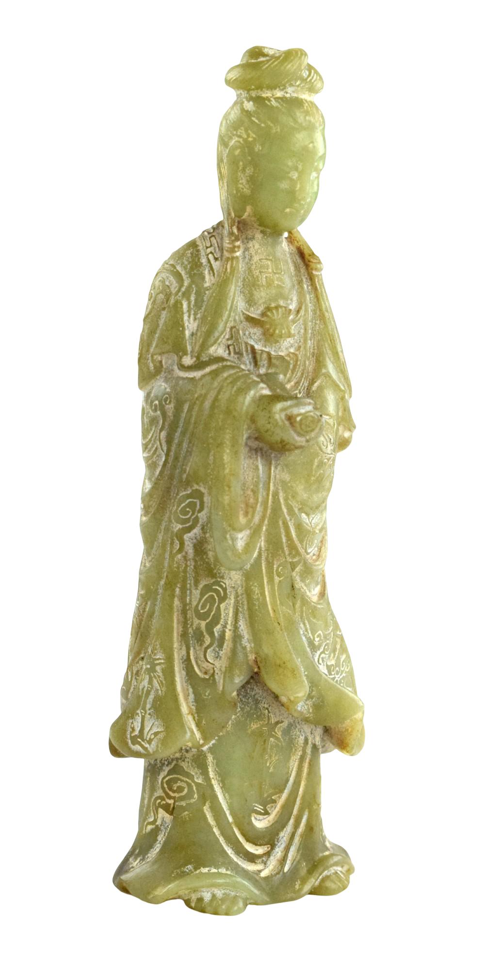 Fine Chinese Carved Hard Stone Guanyin