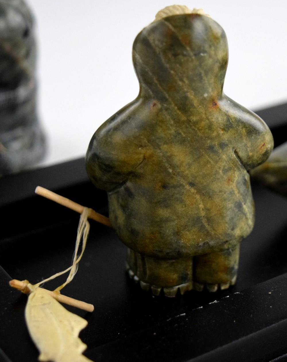 Group Eskimo Inuit Carvings by Alaska Carver Chivly Chupak