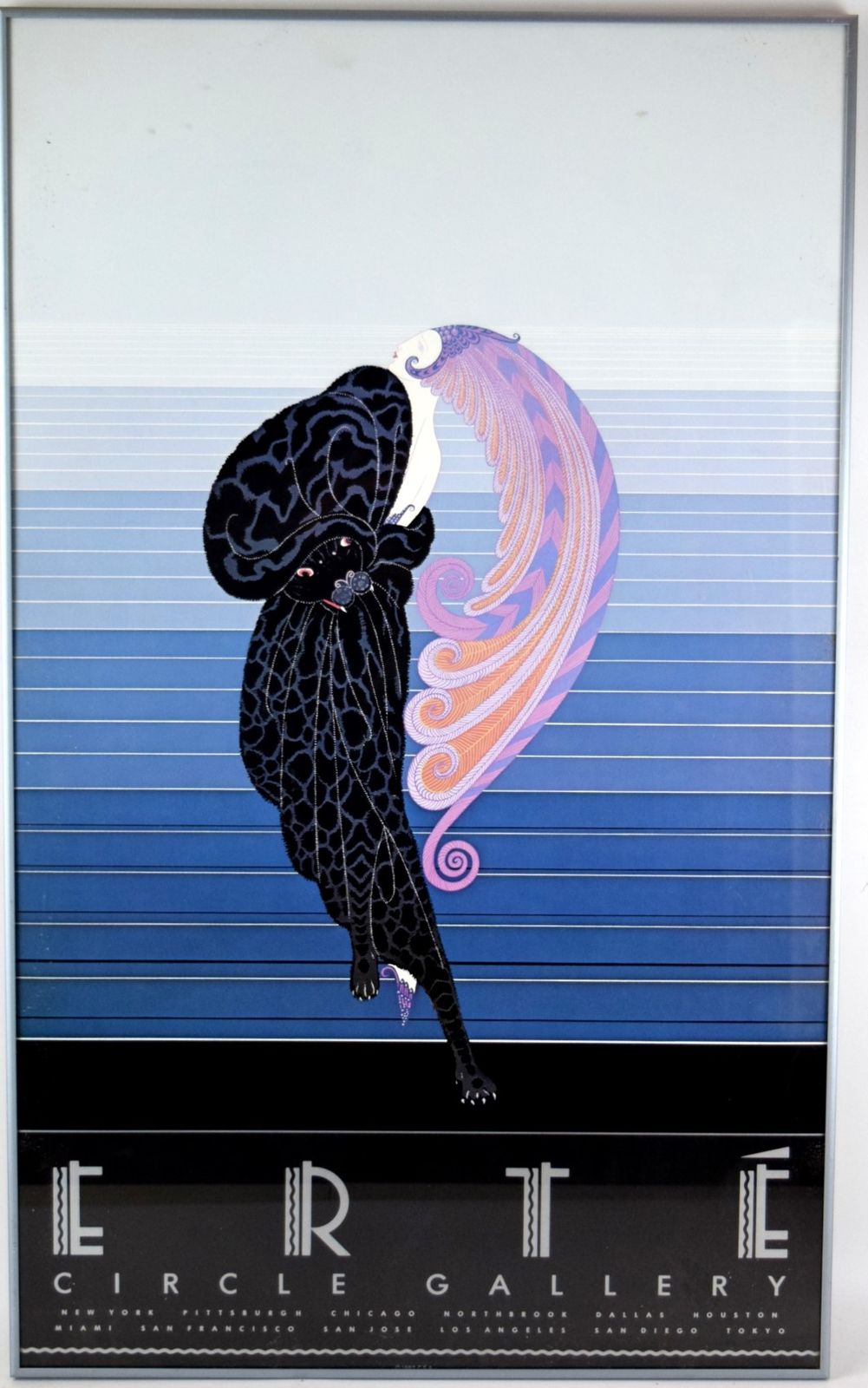 Vintage Erte Circle Gallery Art Deco Poster Beauty And The Beast