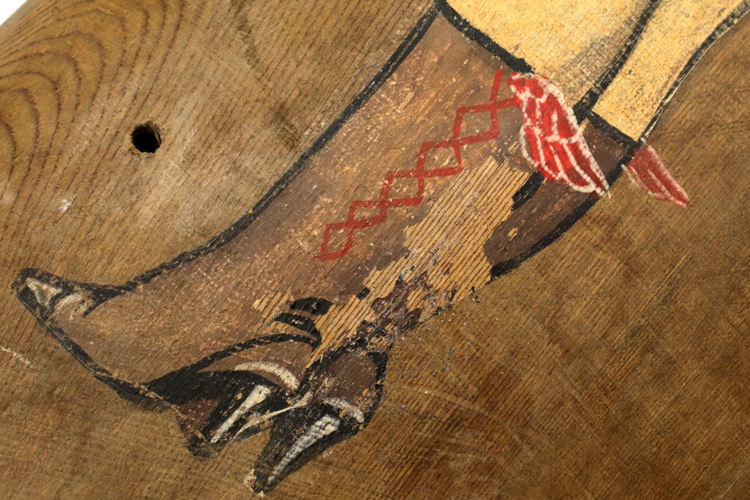 PORTRAIT OF NEBRASKA NUDE AVIATRIX PAINTED ON 1/2 WOODEN CROP DUSTER AIRPLANE PROPELLER