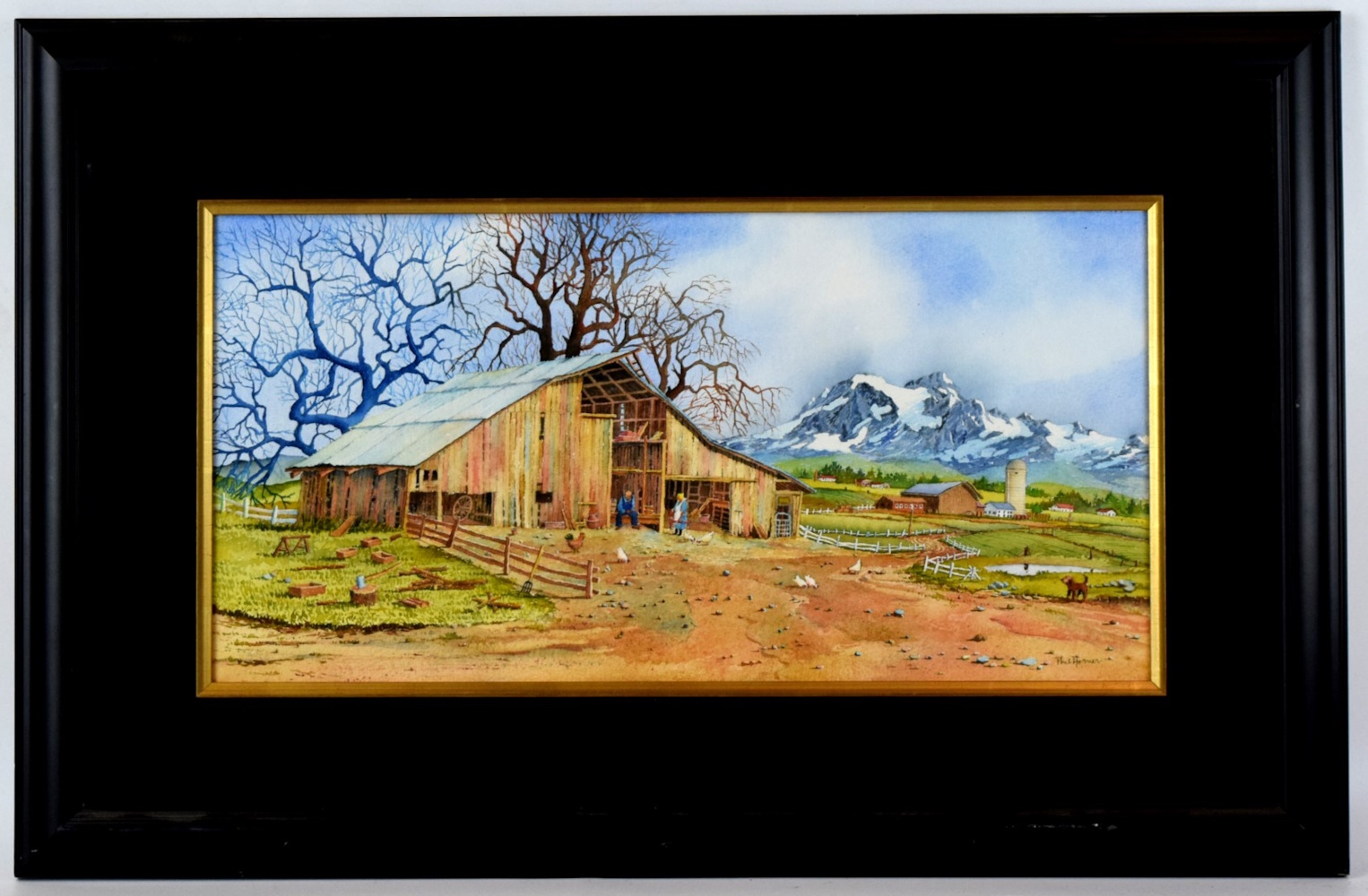 American Phil Horner Watercolor Alaska Painting.